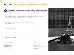 Legal service quotation proposal powerpoint presentation slides