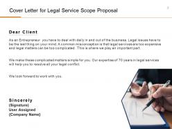 Legal service scope proposal powerpoint presentation slides
