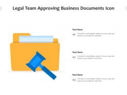 Legal team approving business documents icon