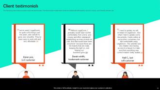 Legalzoom Investor Funding Elevator Pitch Deck Ppt Template Impactful Downloadable
