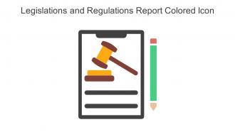 Legislations And Regulations Report Colored Icon In Powerpoint Pptx Png And Editable Eps Format