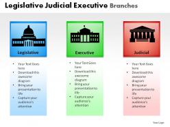 Legislative judicial executive powerpoint presentation slides