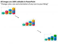 Lego blocks bar graph for growth indication flat powerpoint design
