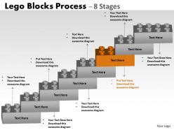 Lego blocks flowchart process diagram 8 stages
