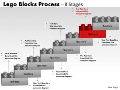 Lego blocks flowchart process diagram 8 stages