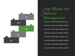 Lego blocks for balance management powerpoint slide backgrounds