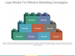 Lego blocks for effective marketing campaigns ppt summary