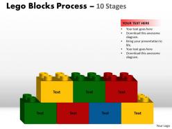 Lego blocks process 10 stages style 2 powerpoint slides and ppt templates 0412 98