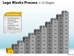 Lego blocks process 11 stages style 1 powerpoint slides and ppt templates 0412