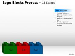 Lego blocks process 11 stages style 2 powerpoint slides and ppt templates 0412
