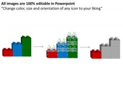 Lego blocks process 3 stages style 1 powerpoint slides and ppt templates 0412