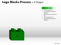 Lego blocks process 6 stages style 2 powerpoint slides and ppt templates 0412