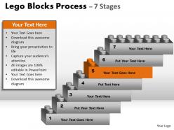 Lego blocks process 7 stages