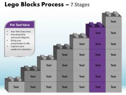 Lego blocks process 7 stages style 1 powerpoint slides and ppt templates 0412