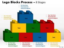Lego blocks process 8 stages style 2 powerpoint slides and ppt templates 0412 2
