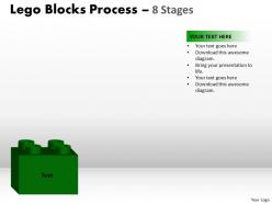 Lego blocks process 8 stages style 2 powerpoint slides and ppt templates 0412 2