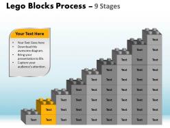 Lego blocks process 9 stages style 1 powerpoint slides and ppt templates 0412 5