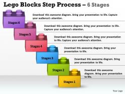 Lego Blocks Step Process 6 Stages