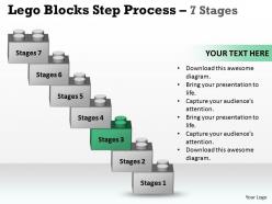 Lego blocks step process 7 stages