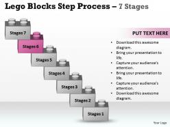 Lego blocks step process 7 stages