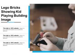 Lego bricks showing kid playing building image