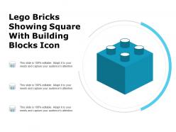 Lego bricks showing square with building blocks icon