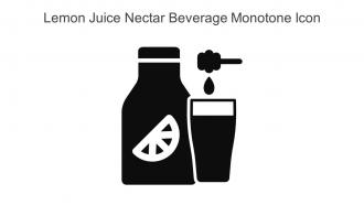 Lemon Juice Nectar Beverage Monotone Icon In Powerpoint Pptx Png And Editable Eps Format