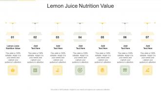 Lemon Juice Nutrition Value In Powerpoint And Google Slides Cpb