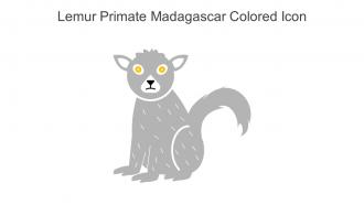 Lemur Primate Madagascar Colored Icon In Powerpoint Pptx Png And Editable Eps Format
