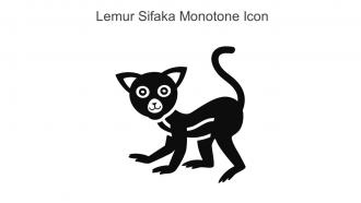 Lemur Sifaka Monotone Icon In Powerpoint Pptx Png And Editable Eps Format