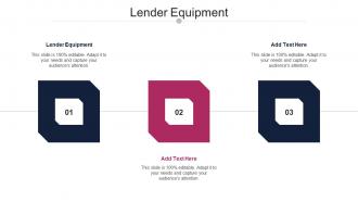 Lender Equipment Ppt Powerpoint Presentation Summary Shapes Cpb