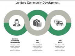 Lenders community development ppt powerpoint presentation icon infographic template cpb