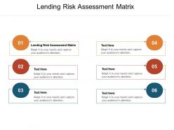 Lending risk assessment matrix ppt powerpoint presentation icon master slide cpb