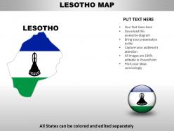 Lesotho country powerpoint maps