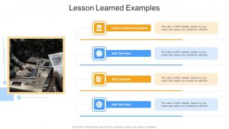 Lesson Learned Examples In Powerpoint And Google Slides Cpb