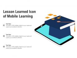 Lesson learned icon of mobile learning