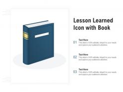Lesson learned icon with book