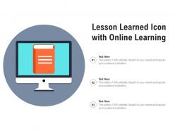 Lesson learned icon with online learning