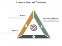 Lessons learned database ppt powerpoint presentation ideas gallery cpb
