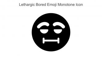 Lethargic Bored Emoji Monotone Icon In Powerpoint Pptx Png And Editable Eps Format