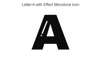 Letter A With Effect Monotone Icon In Powerpoint Pptx Png And Editable Eps Format