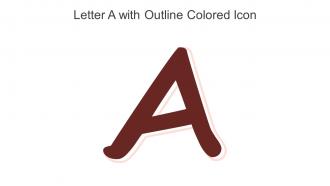 Letter A With Outline Colored Icon In Powerpoint Pptx Png And Editable Eps Format