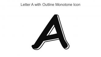 Letter A With Outline Monotone Icon In Powerpoint Pptx Png And Editable Eps Format