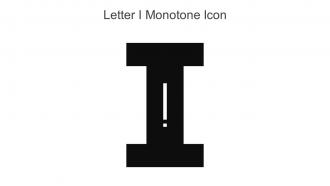 Letter I Monotone Icon In Powerpoint Pptx Png And Editable Eps Format