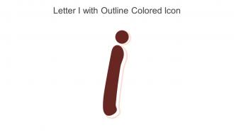 Letter I With Outline Colored Icon In Powerpoint Pptx Png And Editable Eps Format