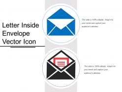 Letter inside envelope vector icon