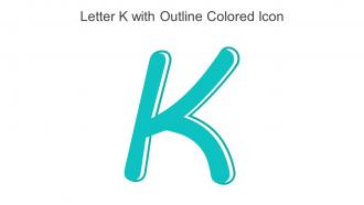 Letter K With Outline Colored Icon In Powerpoint Pptx Png And Editable Eps Format