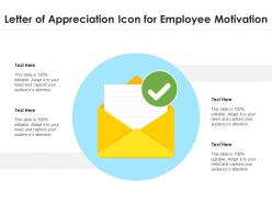 Letter of appreciation icon for employee motivation