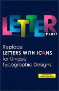 Letter play! replace letters with icons for unique typographic designs