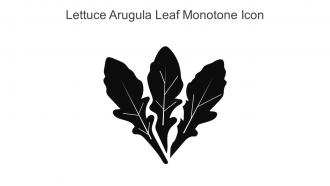 Lettuce Arugula Leaf Monotone Icon In Powerpoint Pptx Png And Editable Eps Format
